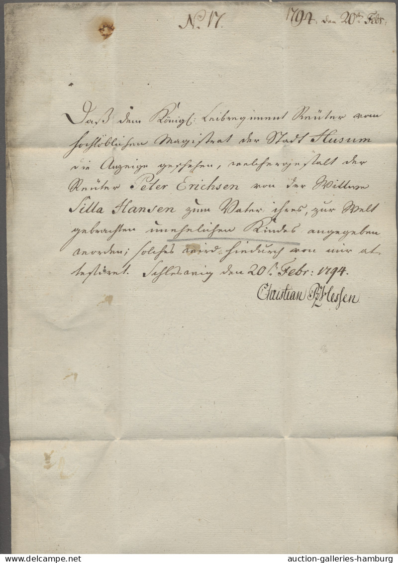 Liquidationsposten: Schleswig-Holstein - Vorphila | Markenlose Briefe - 1715-179