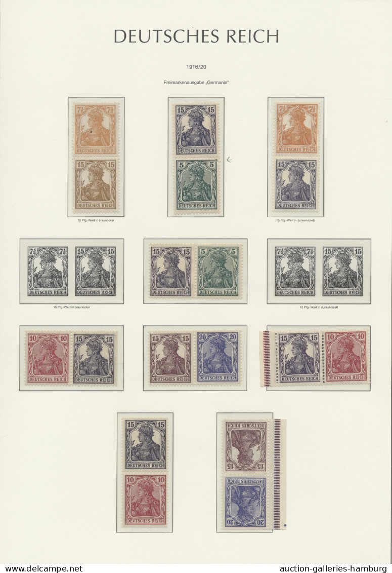 Liquidationsposten: Deutsches Reich - Zusammendrucke: 1913-1941, Postfrische Sam - Boites A Timbres