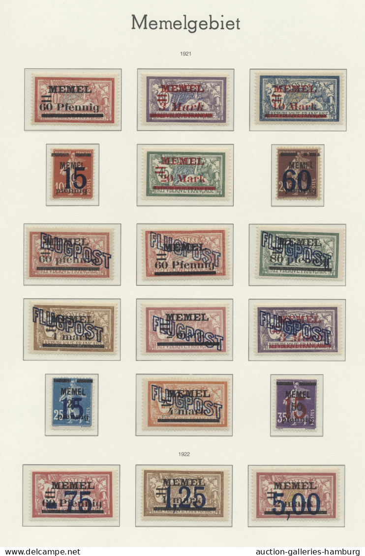 Liquidationsposten: Memel: 1920-1939, Interessante Sammlung In Allen Erhaltungsa - Stamp Boxes