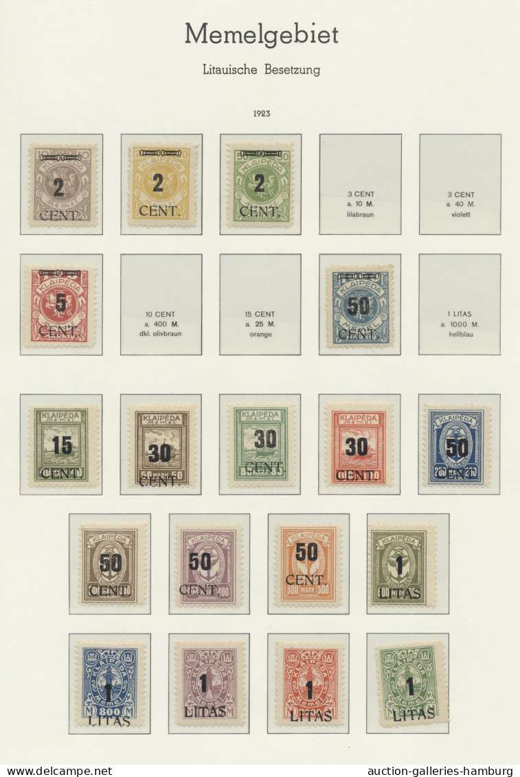 Liquidationsposten: Memel: 1920-1939, Interessante Sammlung In Allen Erhaltungsa - Boites A Timbres