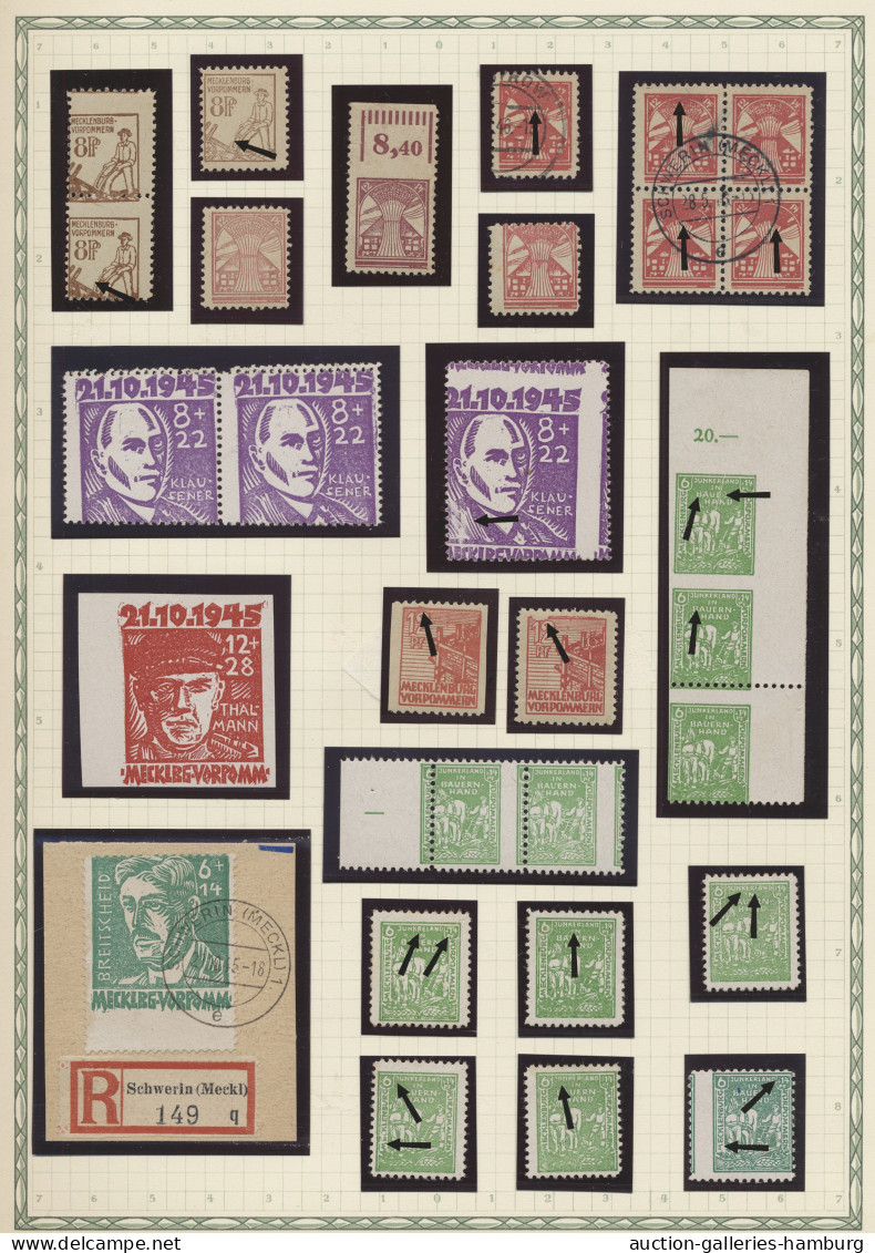 Liquidationsposten: Sowjetische Zone - Mecklenburg-Vorpommern - 1945-1946, Spezi - Stamp Boxes