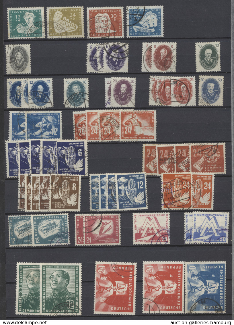 Liquidationsposten: DDR - 1949-1970, Gestempelte Dublettenpartie In Einem Dickem - Boites A Timbres