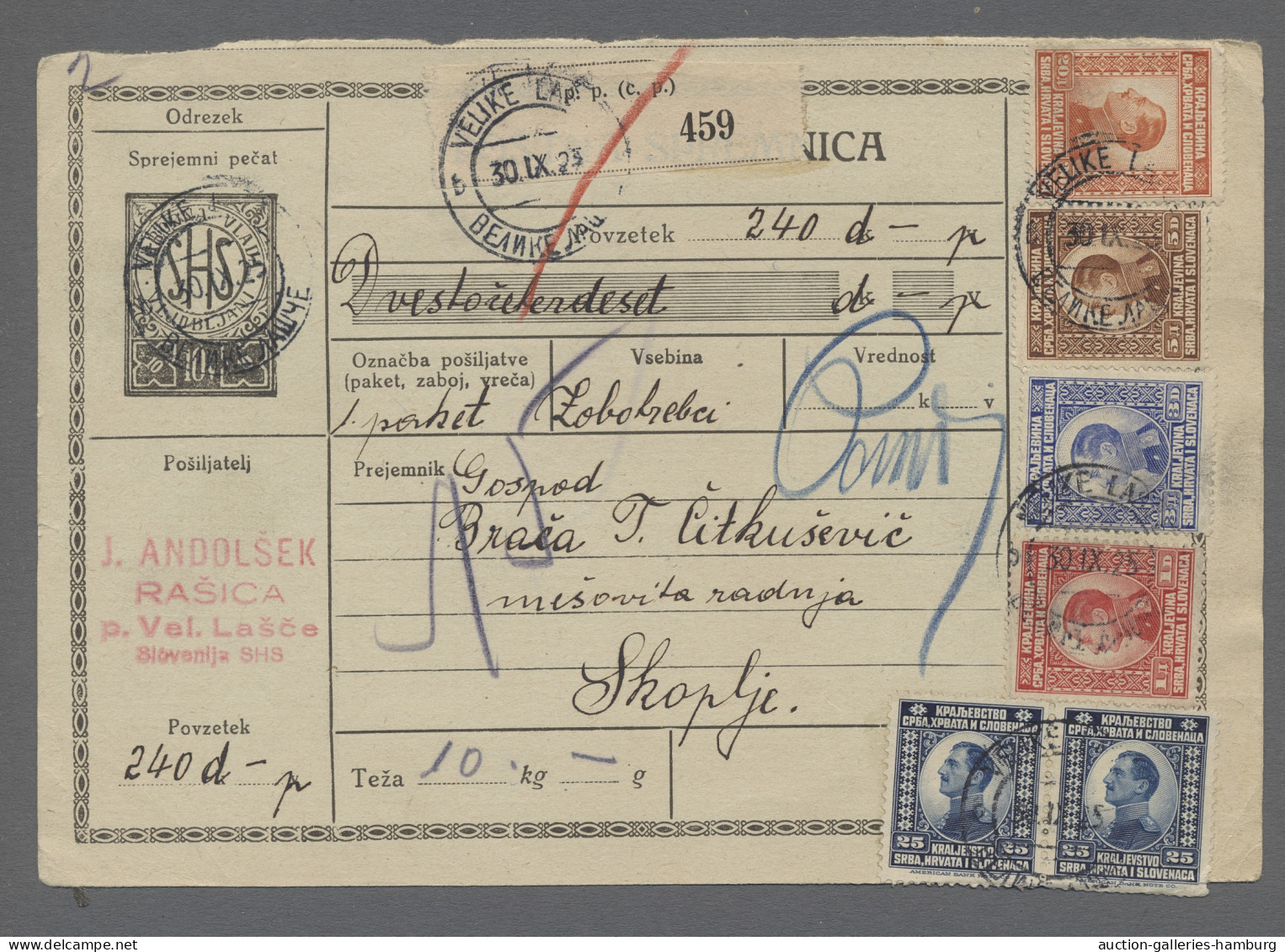 Liquidationsposten: Jugoslawien - 1918-52, Lot Karten Und Briefe, U.a. Express, - Stamp Boxes