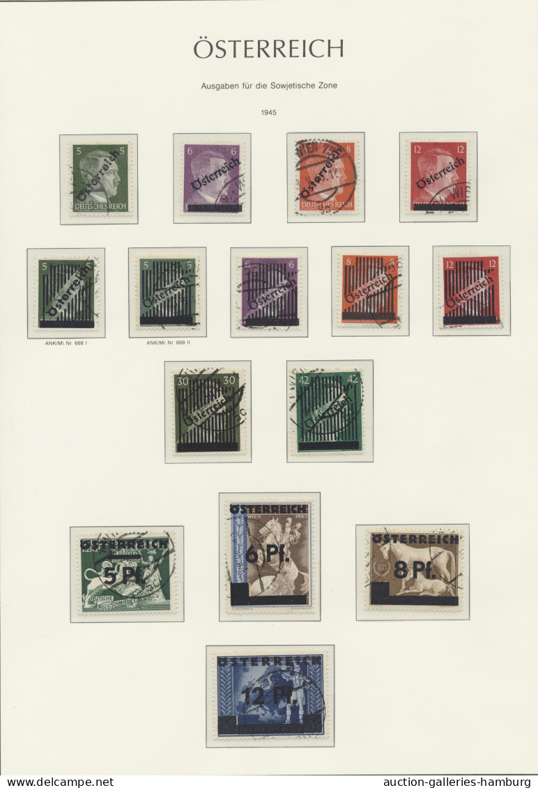 Liquidationsposten: Österreich: 1945-2000, Gestempelte Sammlung In Zwei Leuchttu - Stamp Boxes