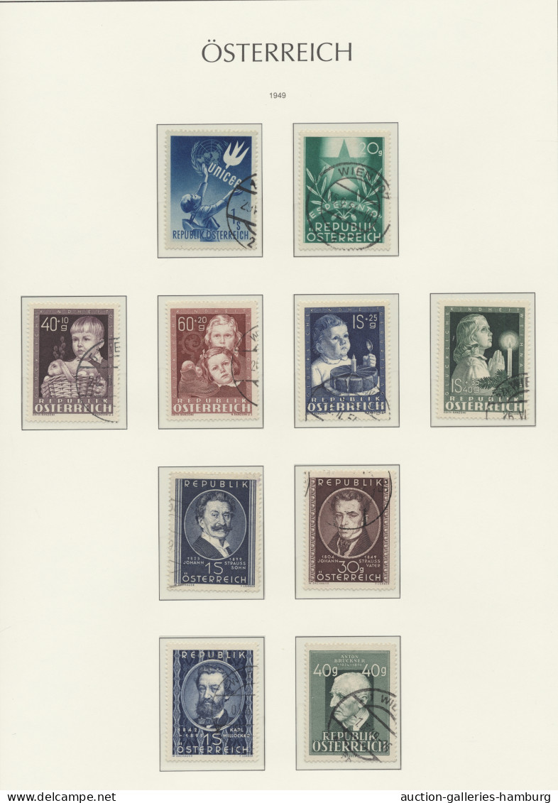 Liquidationsposten: Österreich: 1945-2000, Gestempelte Sammlung In Zwei Leuchttu - Stamp Boxes