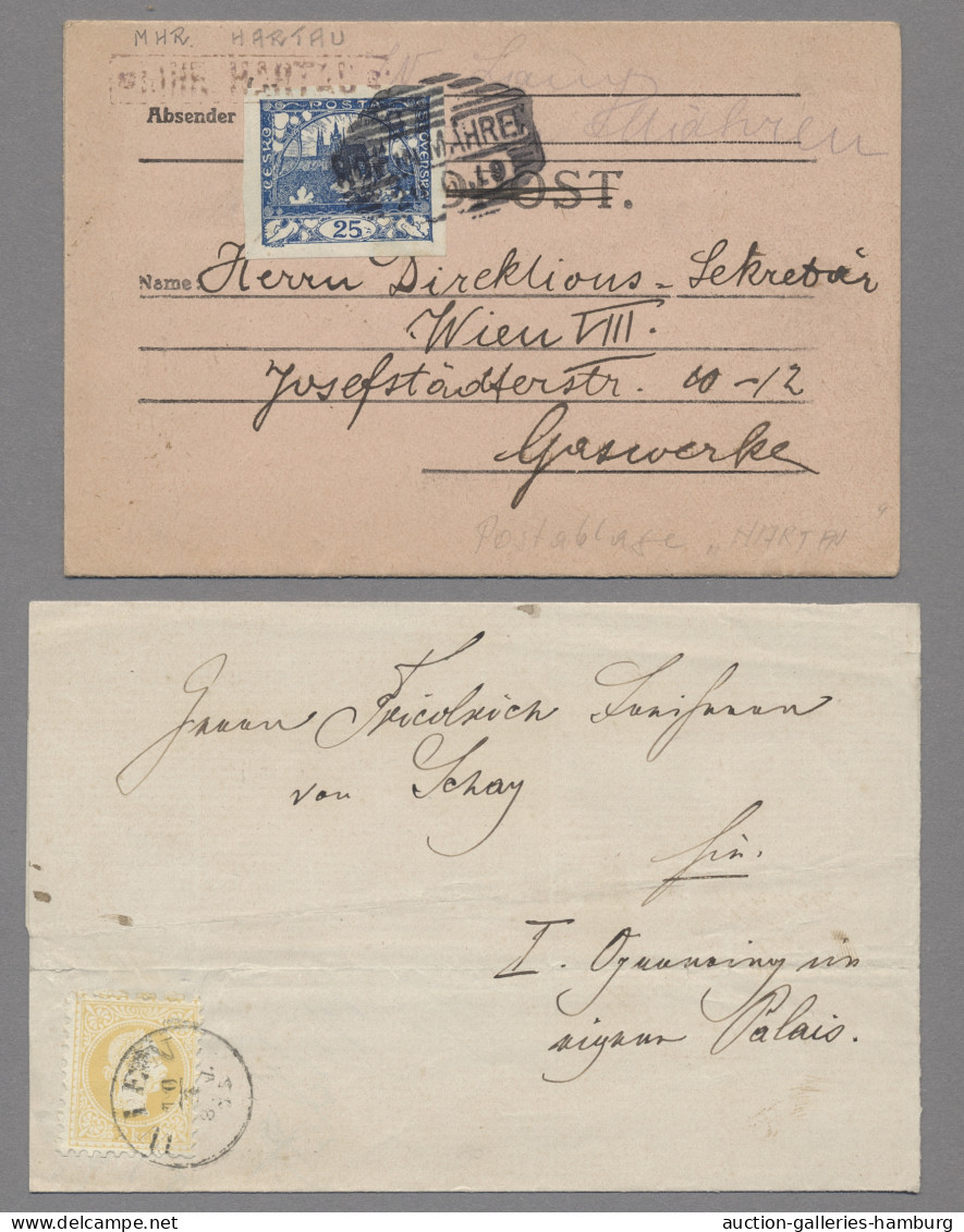 Liquidationsposten: Österreich - Ca. 1915-1950, Post Von Und Nach Österreich, Et - Stamp Boxes