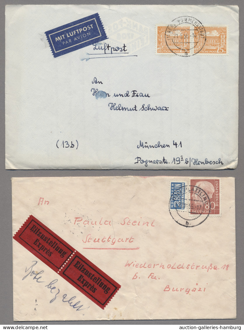 Deutschland: 1888-1992, Partie Von Etwa 100 Belegen Mit U.a. Deutschem Reich, Bu - Collections