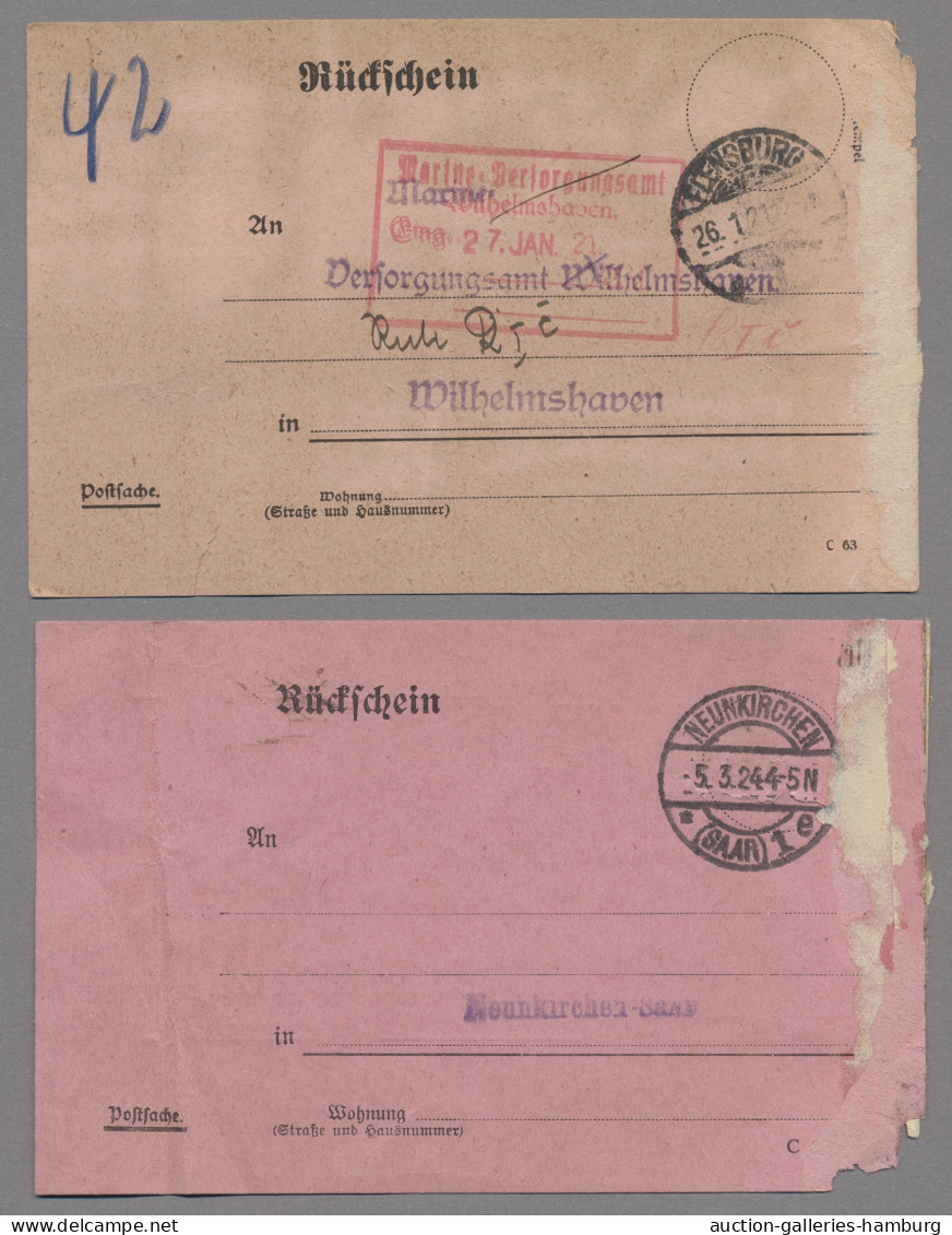 Deutschland: 1893-1953, Partie Von Etwa 80 Belegen Mit U.a. Deutschem Reich Und - Colecciones