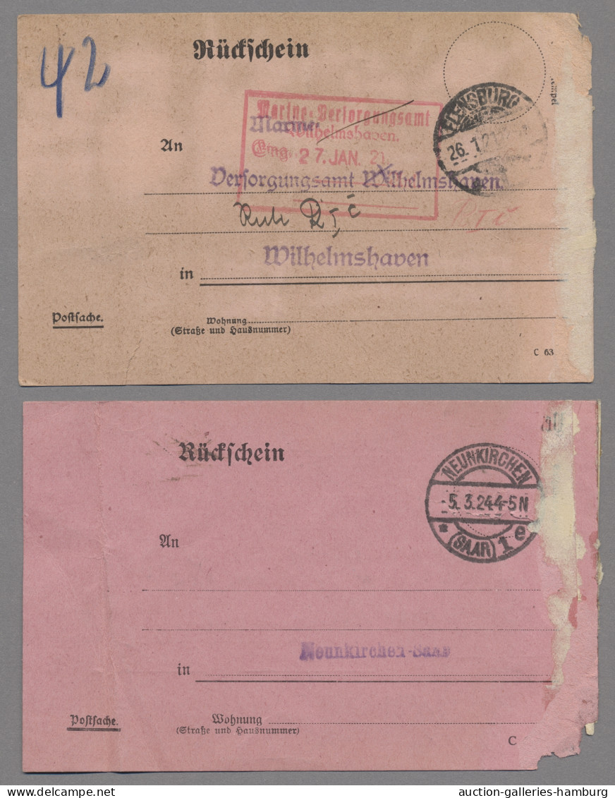 Deutschland: 1893-1953, Partie Von Etwa 80 Belegen Mit U.a. Deutschem Reich Und - Collections