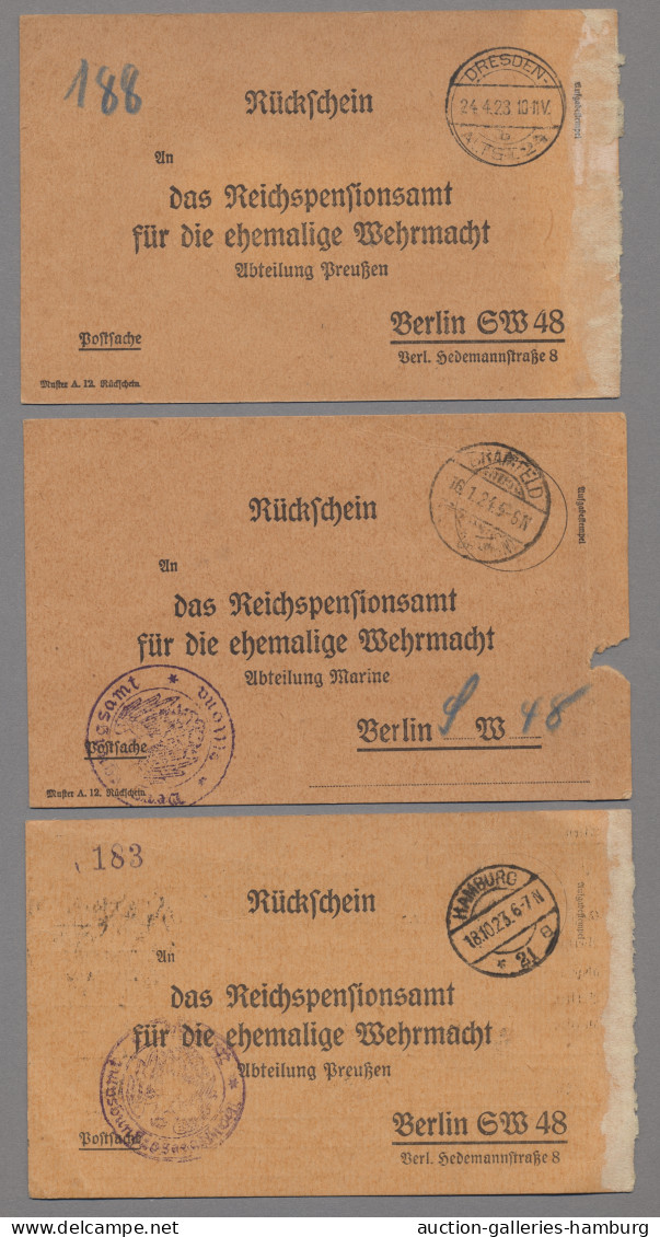 Deutschland: 1893-1953, Partie Von Etwa 80 Belegen Mit U.a. Deutschem Reich Und - Collections