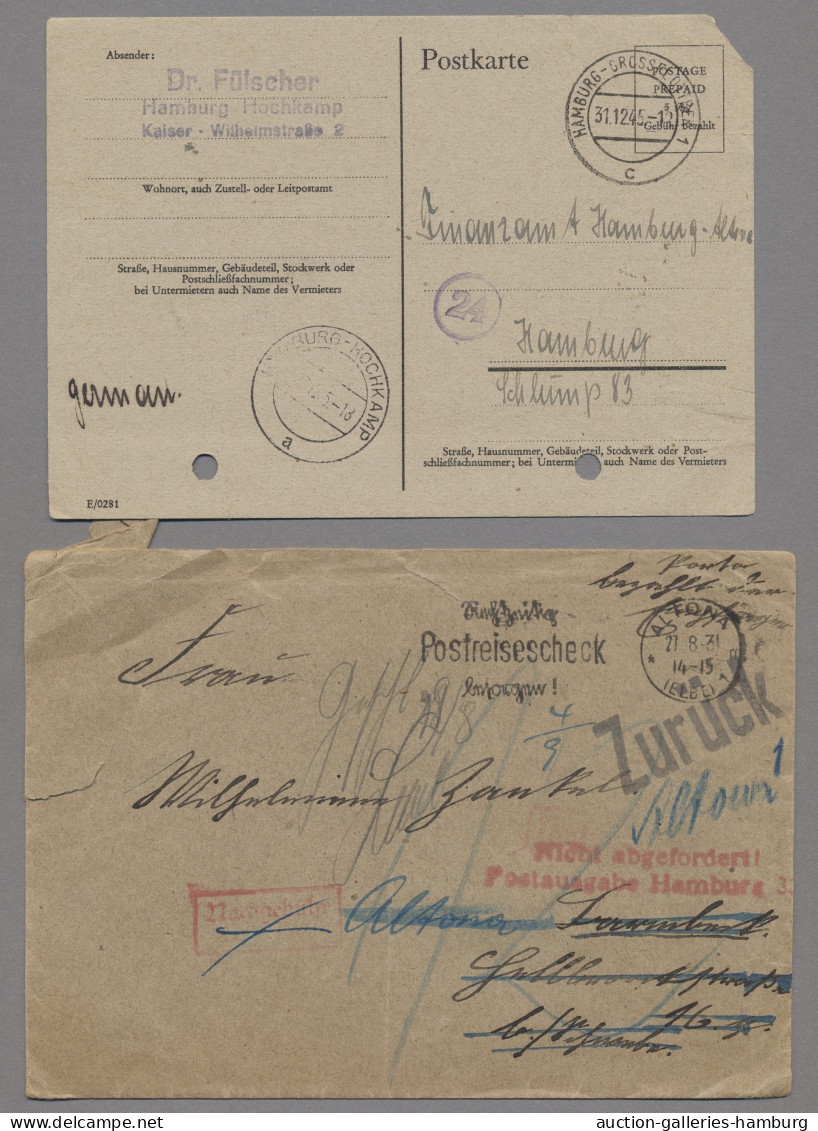 Deutschland: 1893-1953, Partie Von Etwa 80 Belegen Mit U.a. Deutschem Reich Und - Colecciones