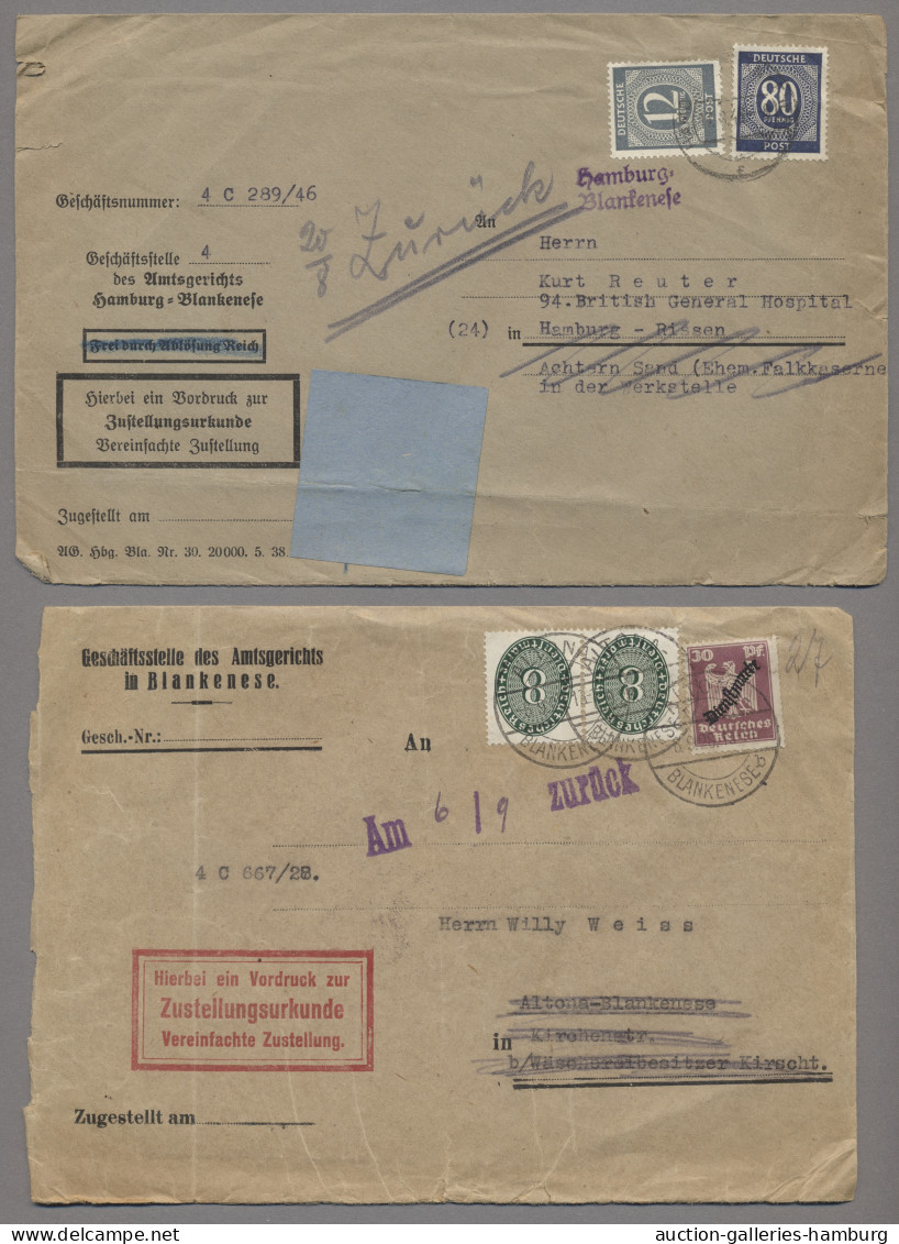 Deutschland: 1893-1953, Partie Von Etwa 80 Belegen Mit U.a. Deutschem Reich Und - Colecciones