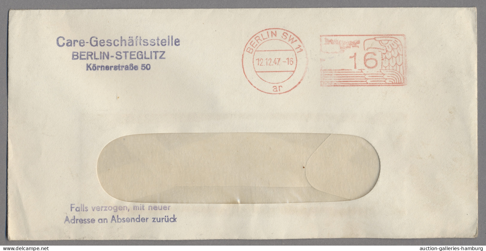 Deutschland: 1913-1957, FREISTEMPLER, rund 90 Belege, ca. 43 bis 1945, 47 ab 194