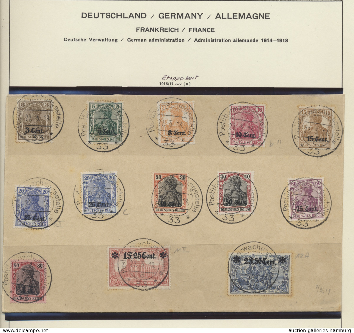 Deutschland - Nebengebiete: 1914-1945, Sammlung der Besetzungsausgaben I. und II