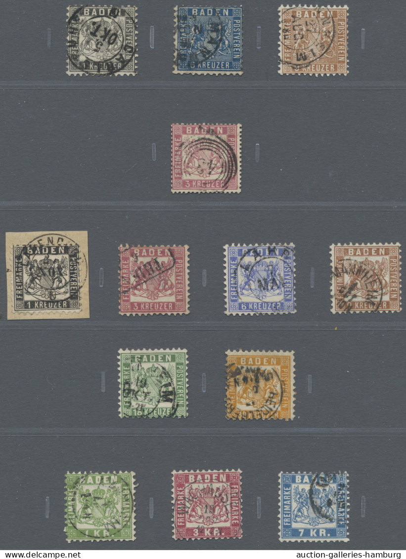 Baden - Marken Und Briefe: 1851-1868, In Den Hauptnummern Bis Auf Landpost 12 Kr - Other & Unclassified
