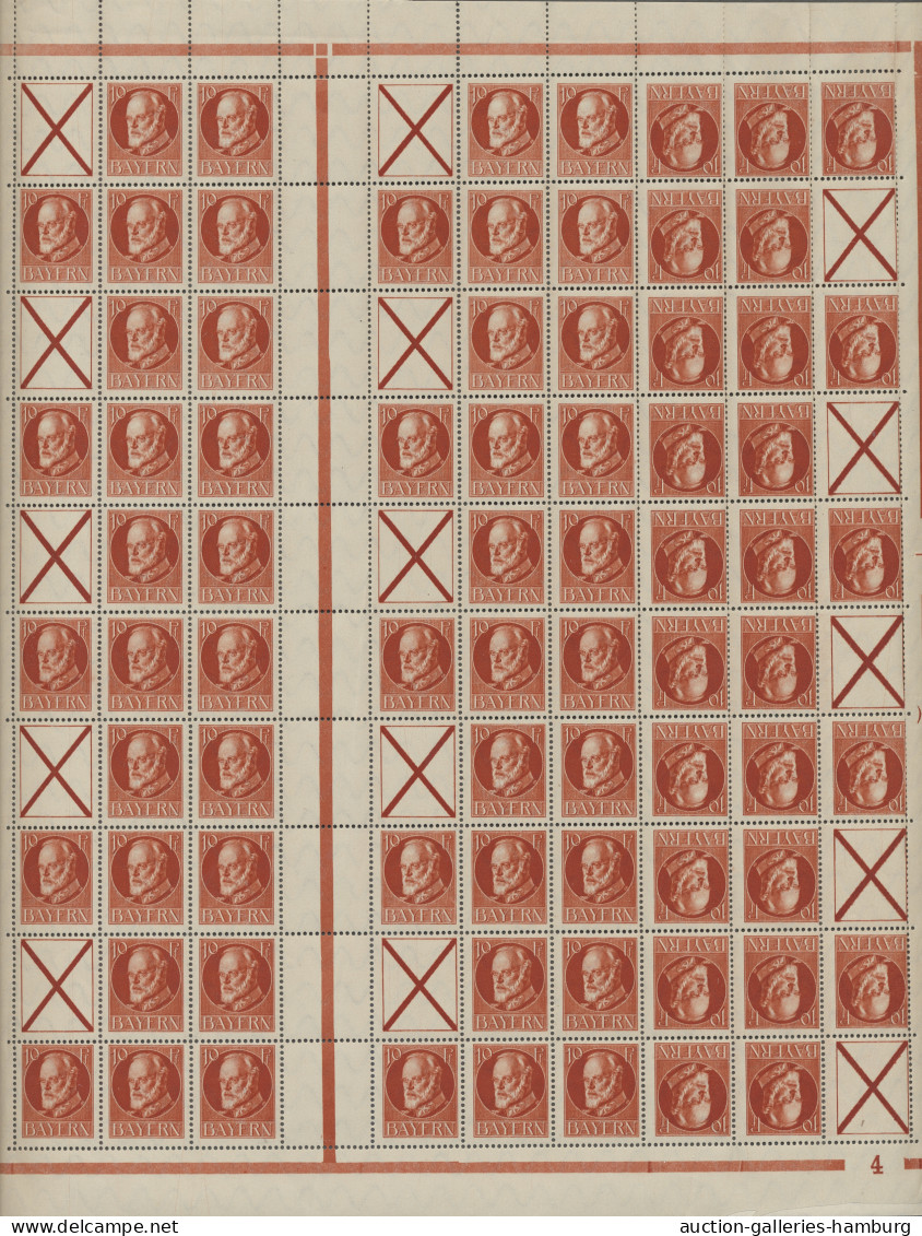 Bayern - Zusammendrucke: 1914, "Ludwig III." Partie Mit Den Postfrischen, Gezähn - Autres & Non Classés