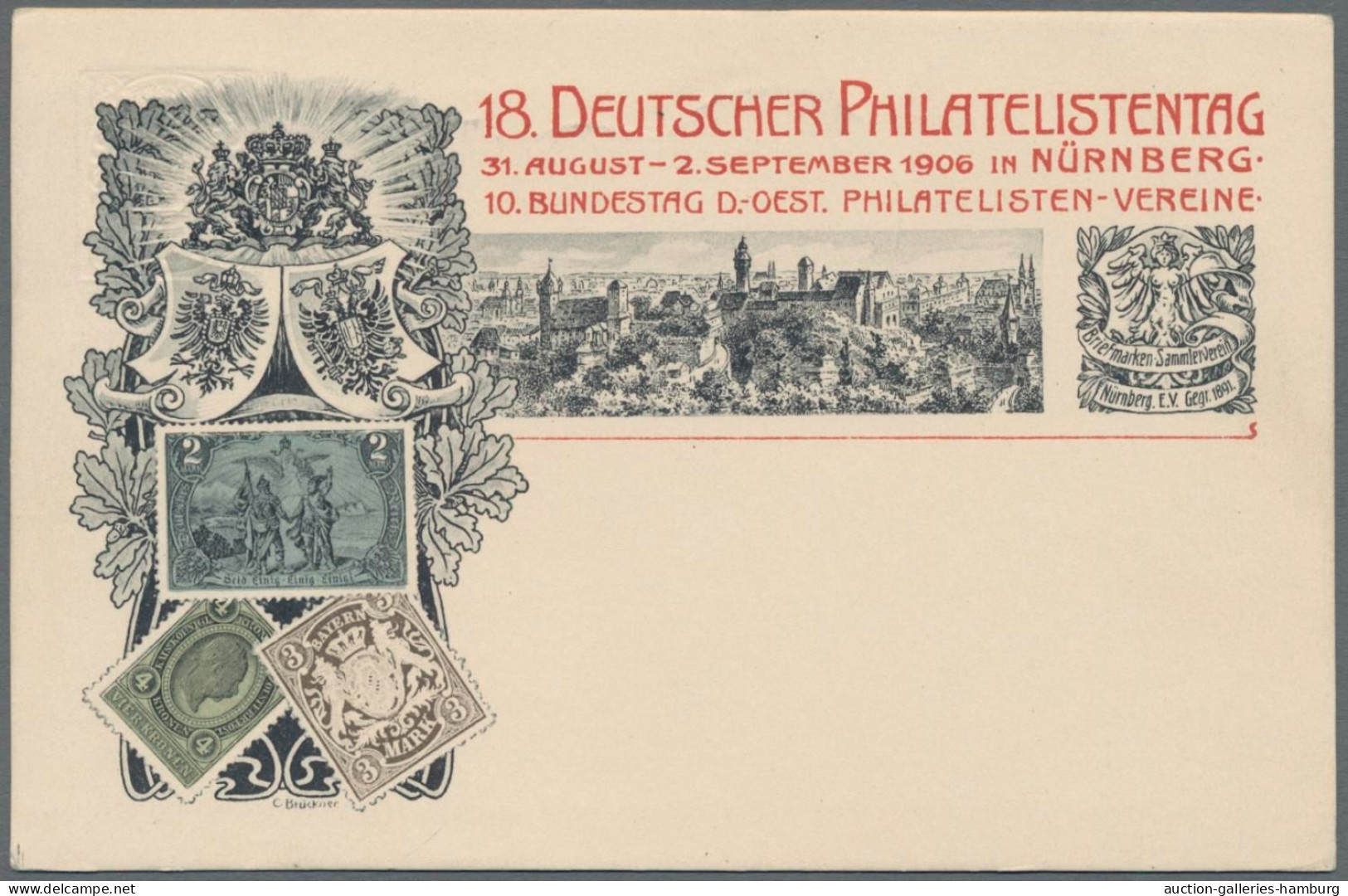 Bayern - Privatganzsachen: 1903-1913, Partie von 8 Privatganzsachen, davon sind