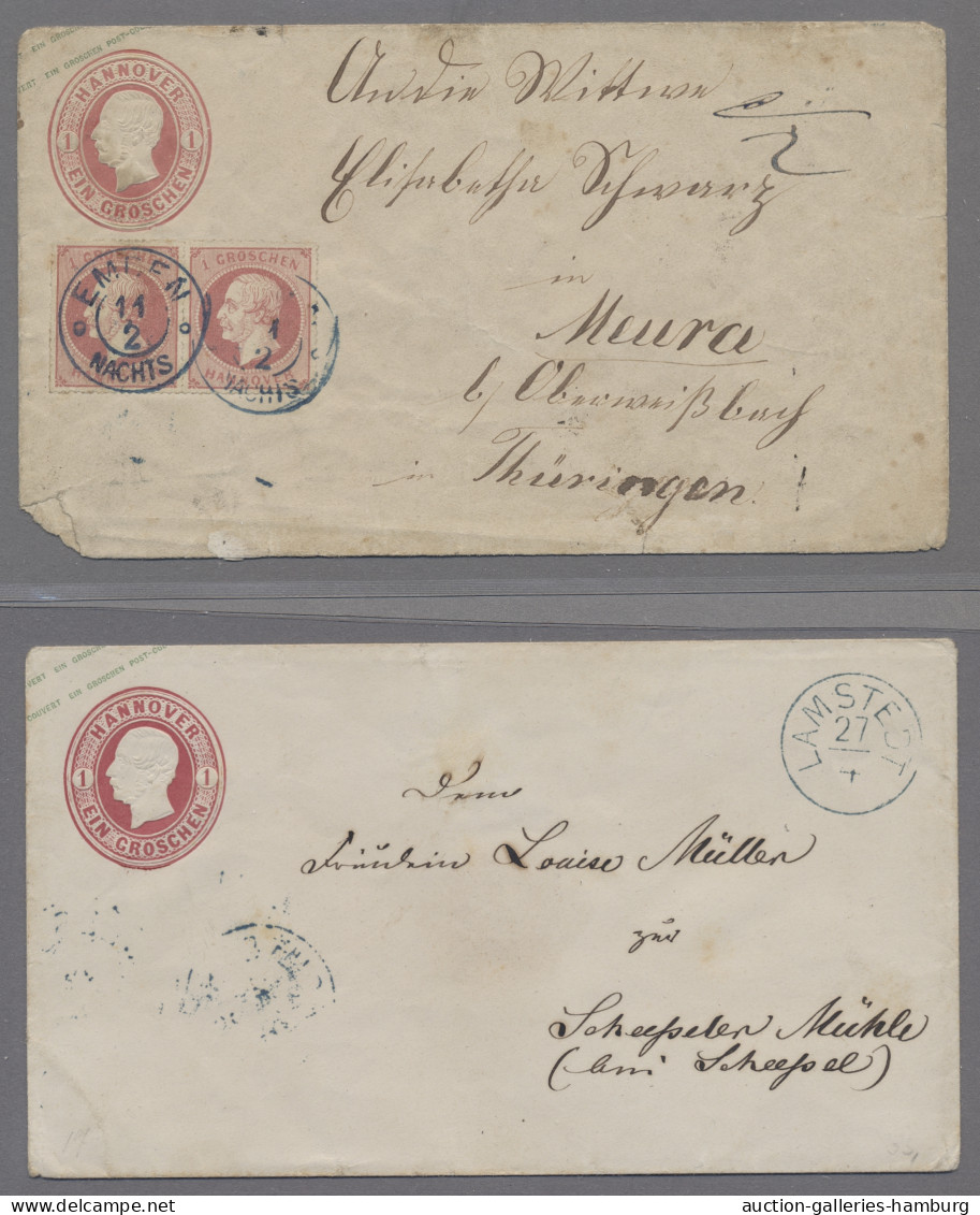Hannover - Stempel: ORTSSTEMPEL; 1859-1864 (ca.), Sammlung Von 52 Gebrauchten Ga - Hanover