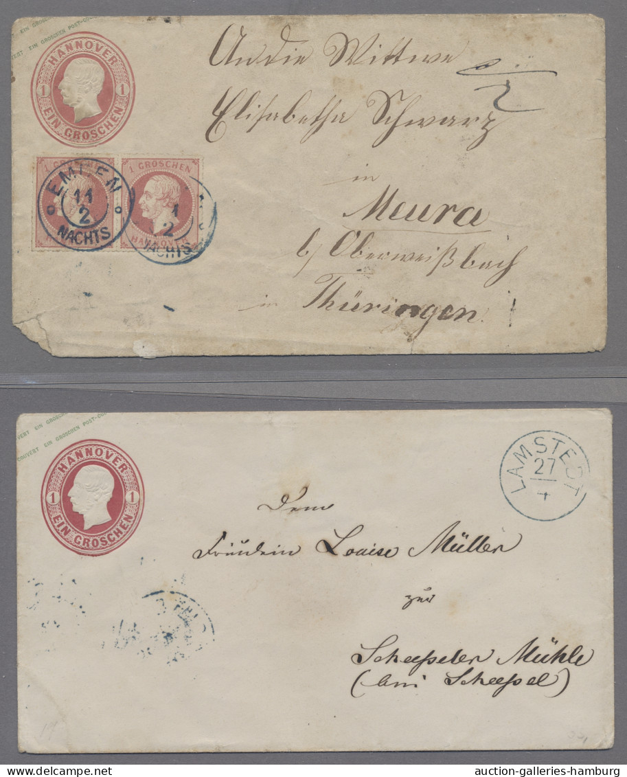 Hannover - Stempel: ORTSSTEMPEL; 1859-1864 (ca.), Sammlung Von 52 Gebrauchten Ga - Hanovre