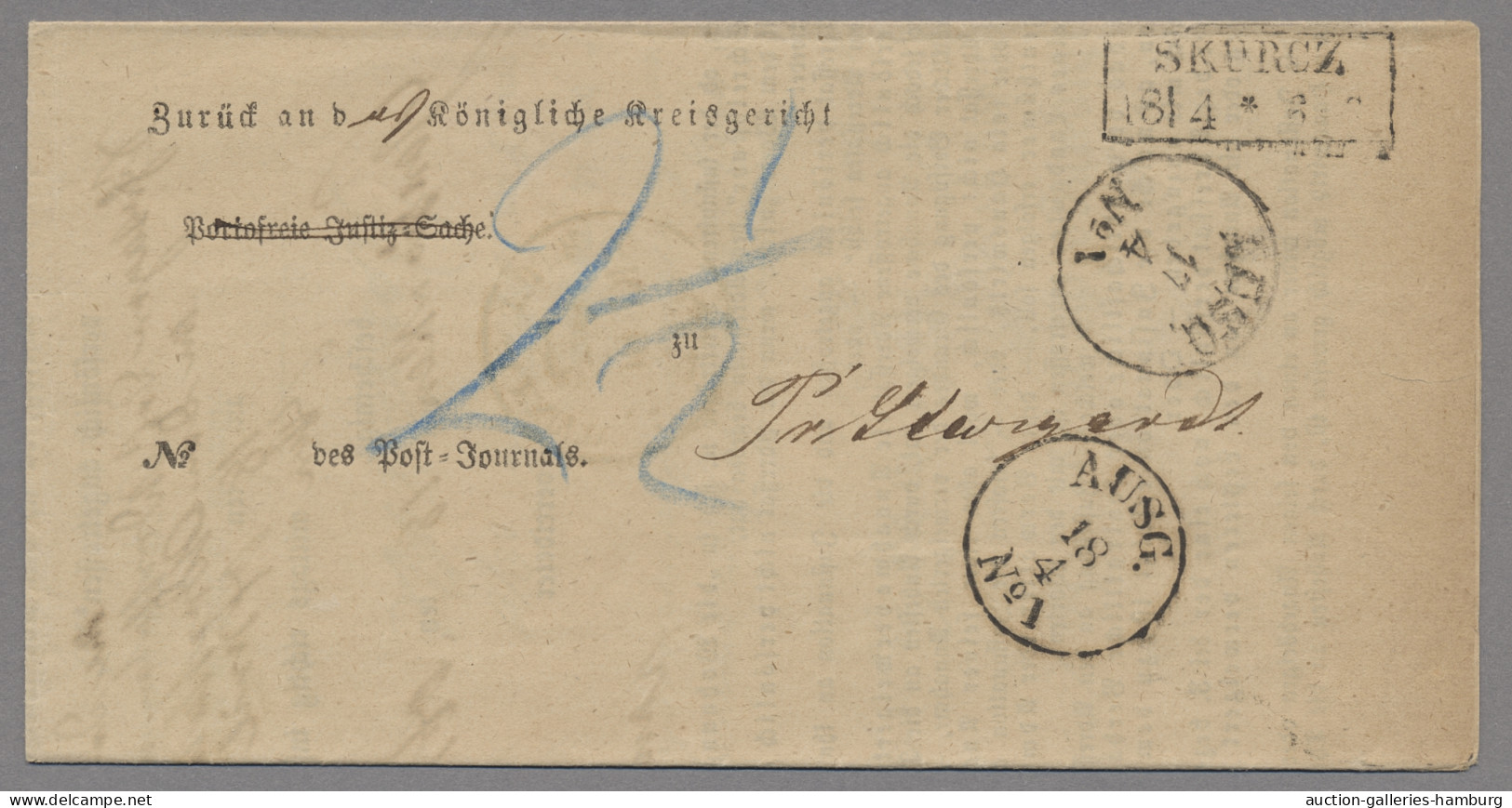 Preußen - Vorphilatelie: 1852-1870, Partie Von 3 Unfrankierten Faltbriefen Mit K - Prephilately