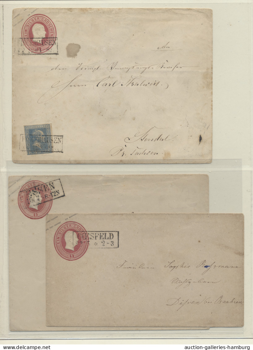 Preußen - Marken und Briefe: 1850-1867, komplette gestempelte Sammlung im teils