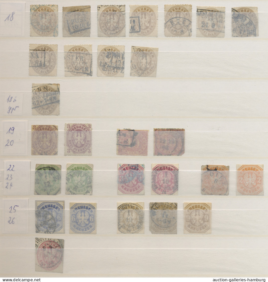 Preußen - Marken Und Briefe: 1850-1867, überwiegend Gestempelte Dublettenpartie - Autres & Non Classés