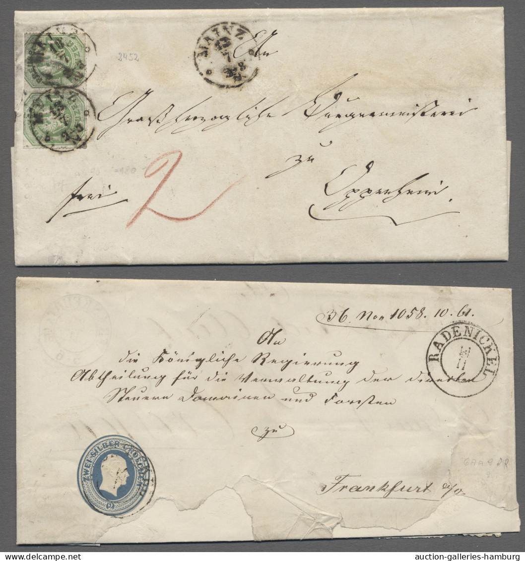 Preußen - Marken Und Briefe: 1836-1873, Sammlung In Einem Album Mit 68 Belegen M - Other & Unclassified