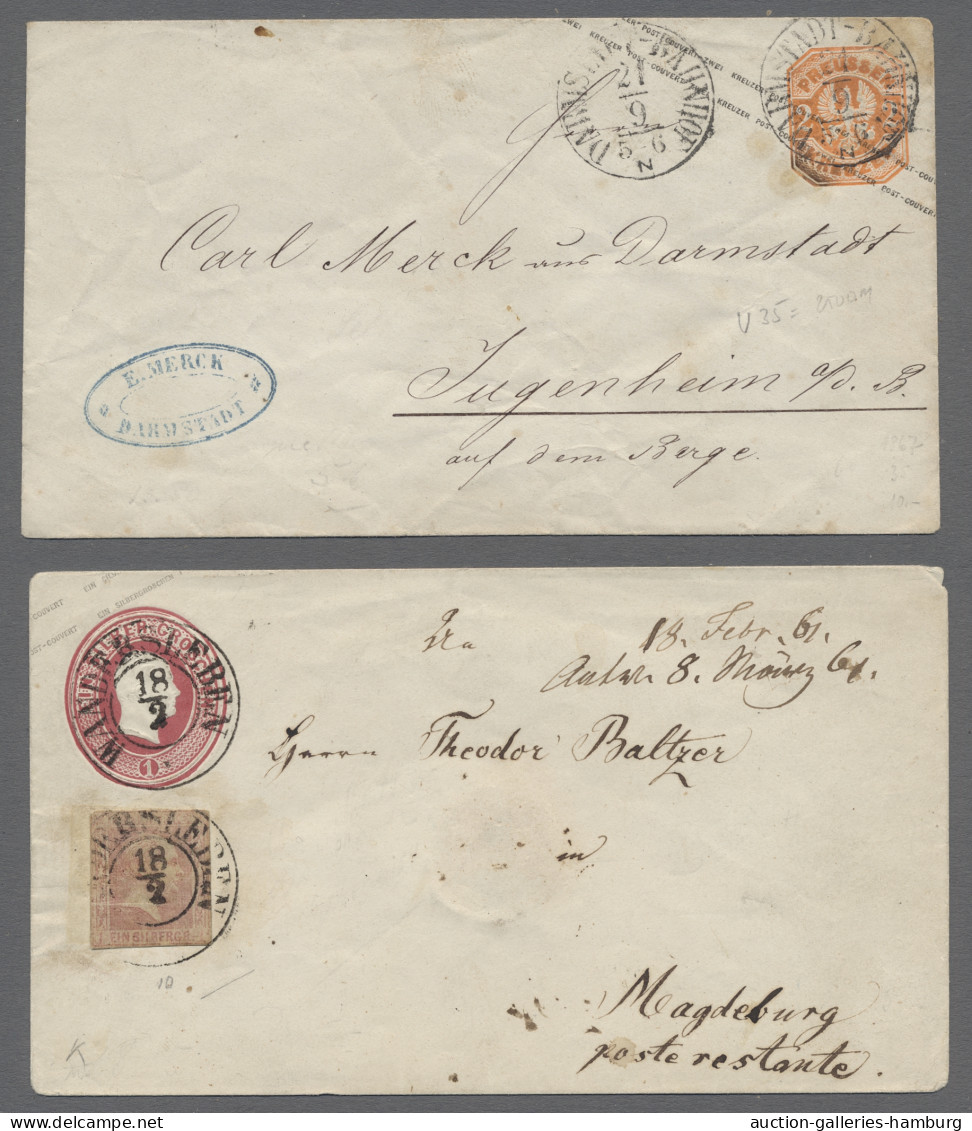 Preußen - Marken Und Briefe: 1836-1873, Sammlung In Einem Album Mit 68 Belegen M - Other & Unclassified