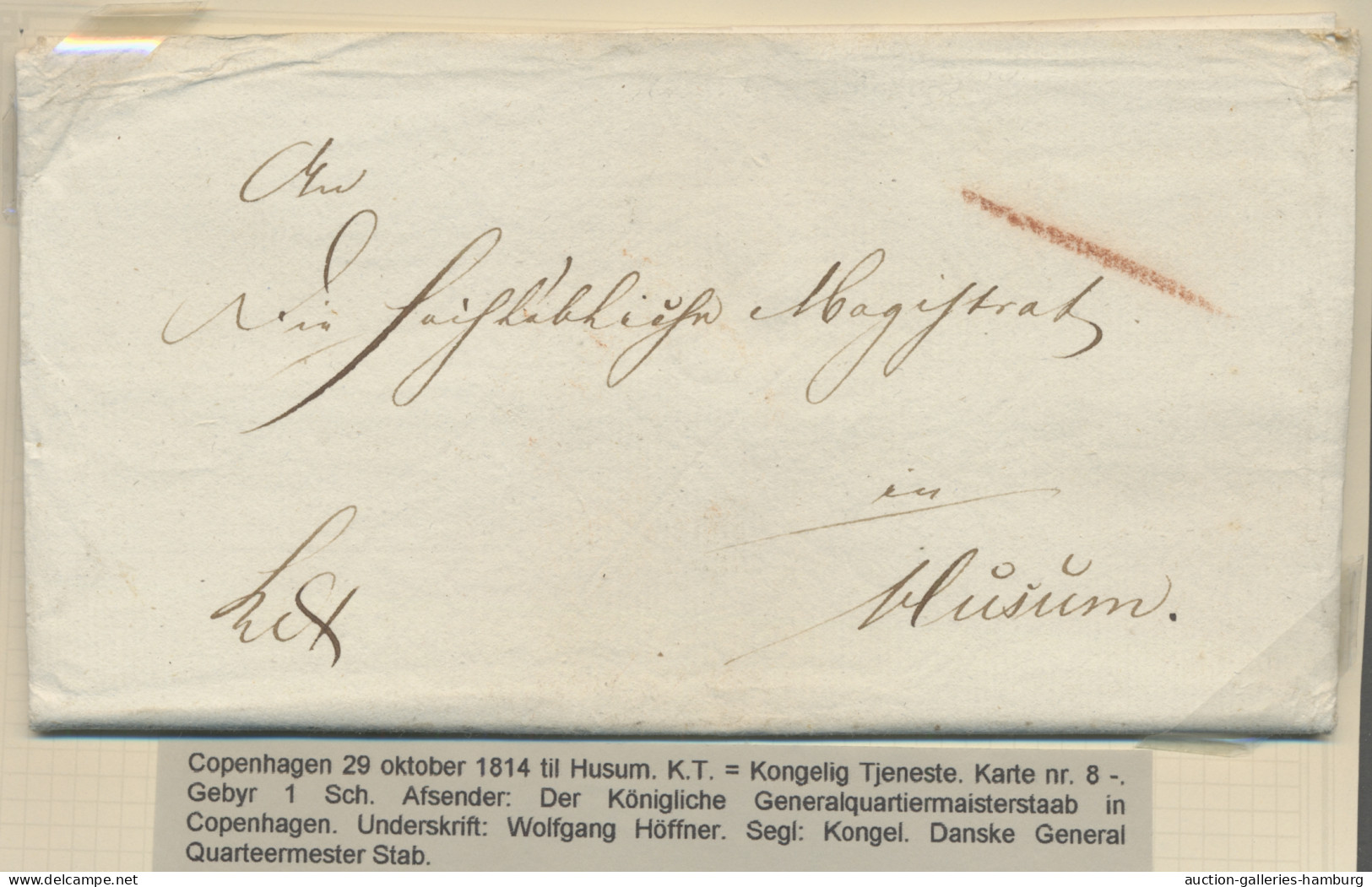 Schleswig-Holstein - Vorphilatelie: 1800-1815, Dänische Militärpost, Eine Mit De - Prephilately