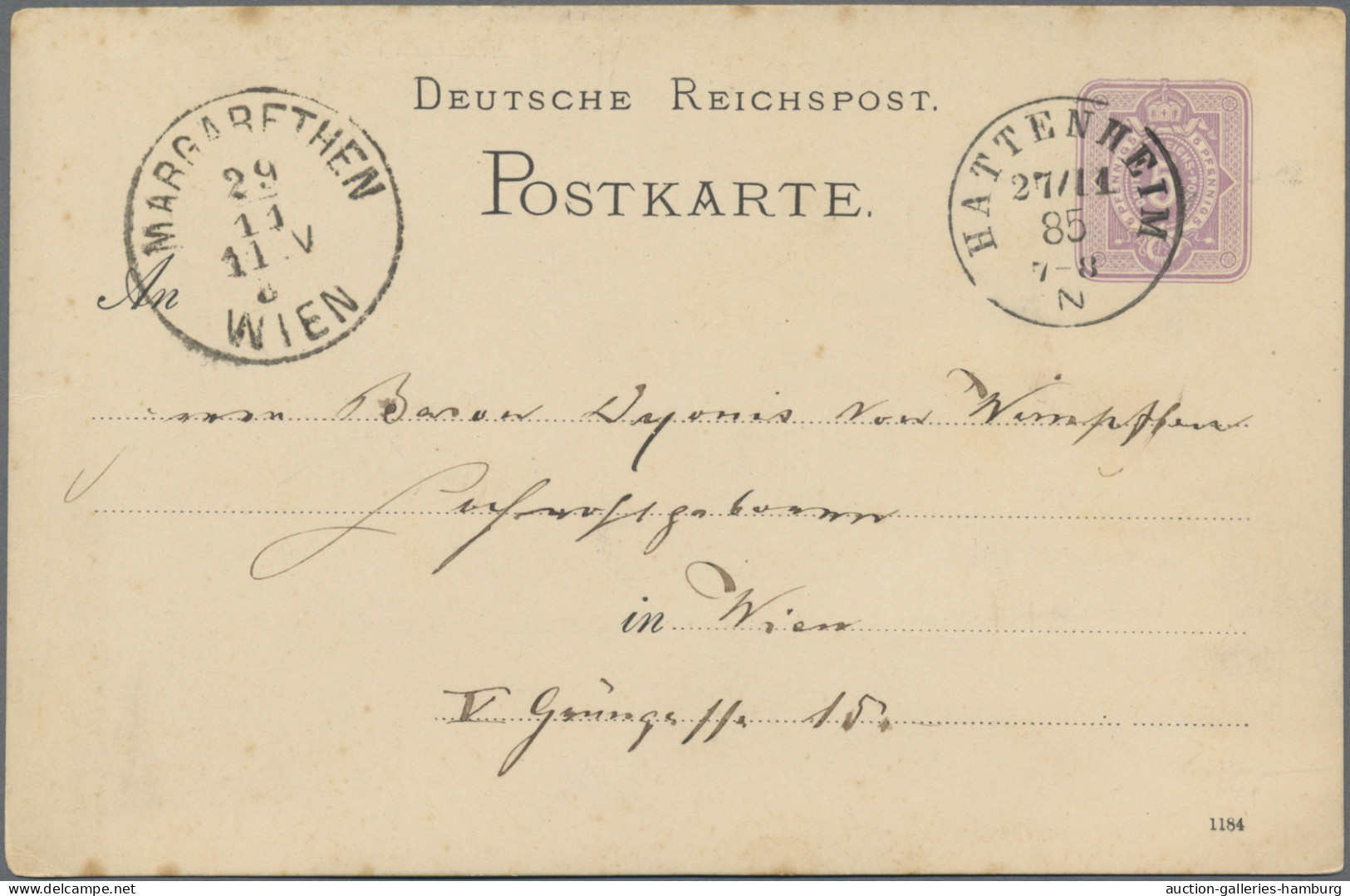 Thurn & Taxis - Nachverwendete Stempel: 1873/1885, Partie Von 26 Gebrauchten Gan - Other & Unclassified