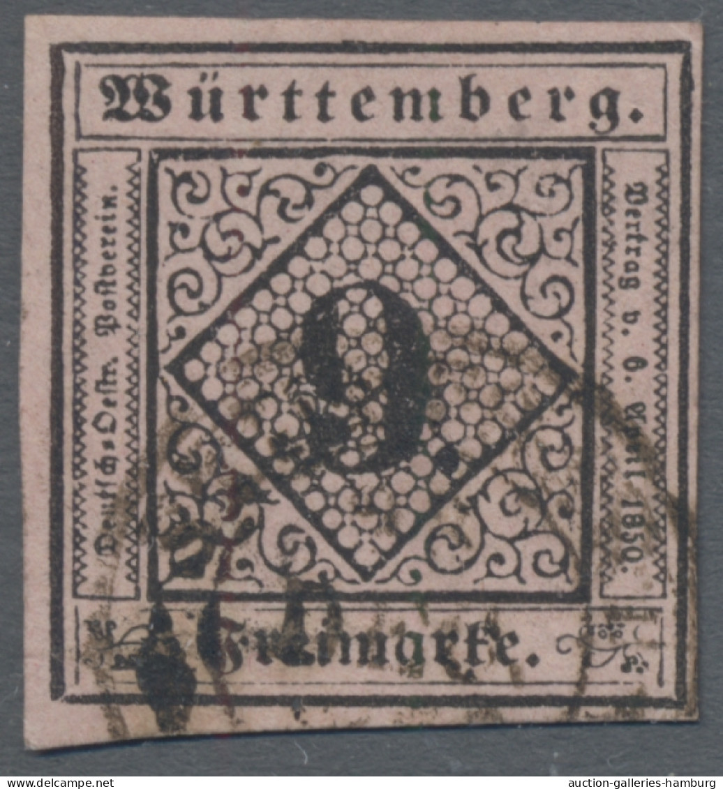 Württemberg - Marken Und Briefe: 1851-1923, Fast Komplette, Gestempelte Sammlung - Autres & Non Classés