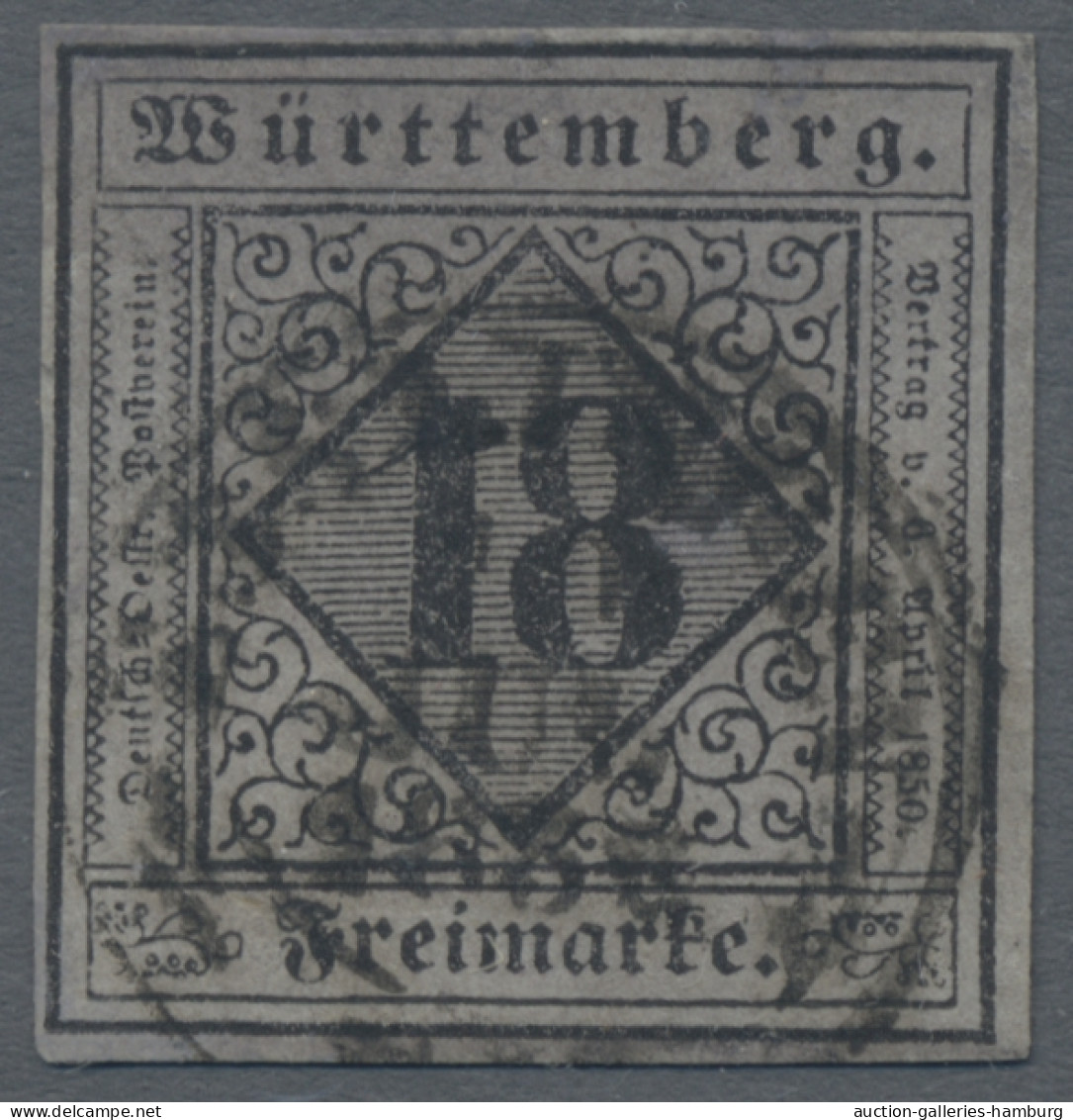 Württemberg - Marken Und Briefe: 1851-1923, Fast Komplette, Gestempelte Sammlung - Autres & Non Classés