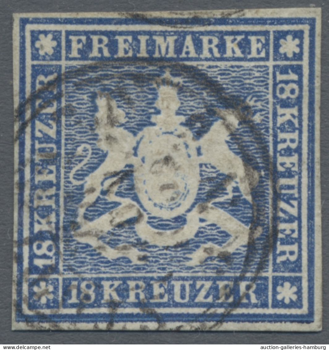 Württemberg - Marken Und Briefe: 1851-1923, Fast Komplette, Gestempelte Sammlung - Autres & Non Classés
