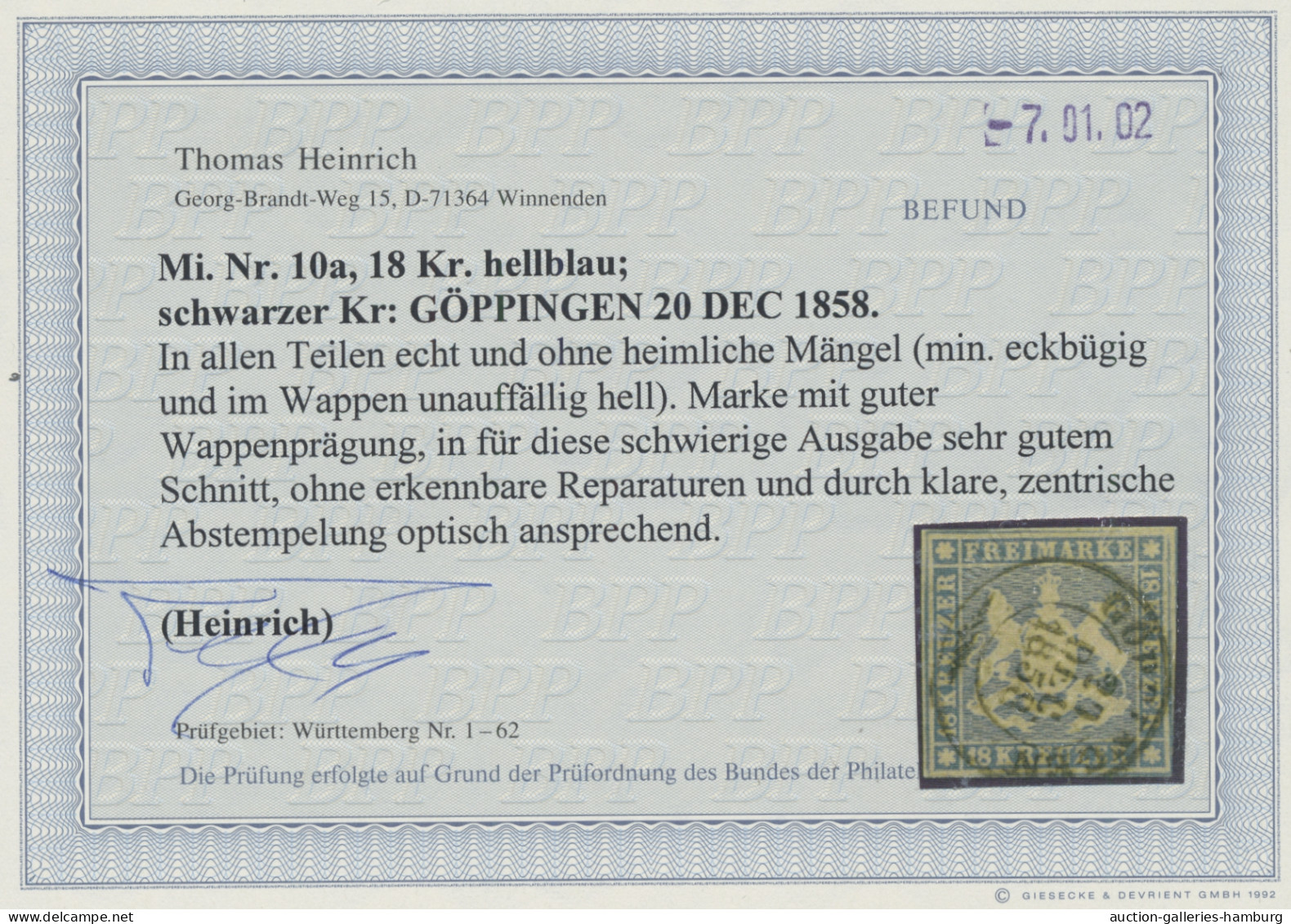 Württemberg - Marken und Briefe: 1851-1923, fast komplette, gestempelte Sammlung