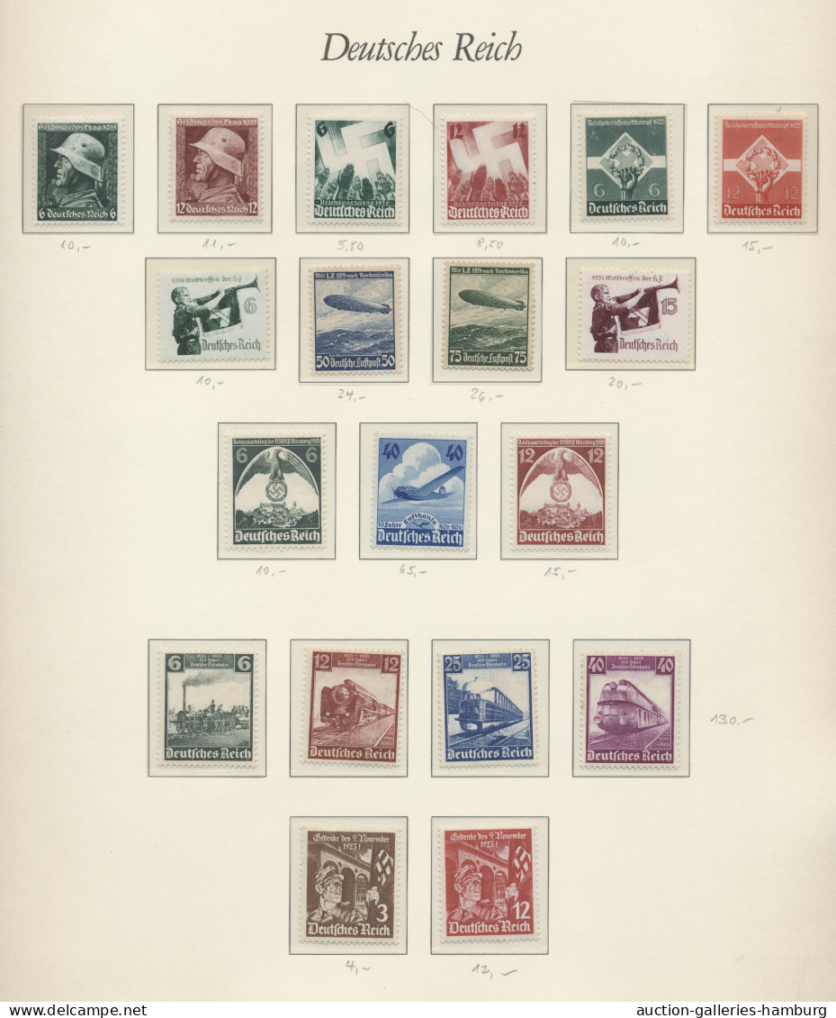 Deutsches Reich: 1923/1945 ca., sehr umfangreicher Sammlungsbestand, dabei ein g