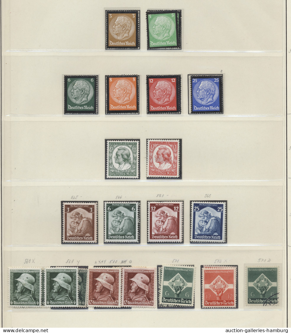 Deutsches Reich: 1923/1945 ca., sehr umfangreicher Sammlungsbestand, dabei ein g