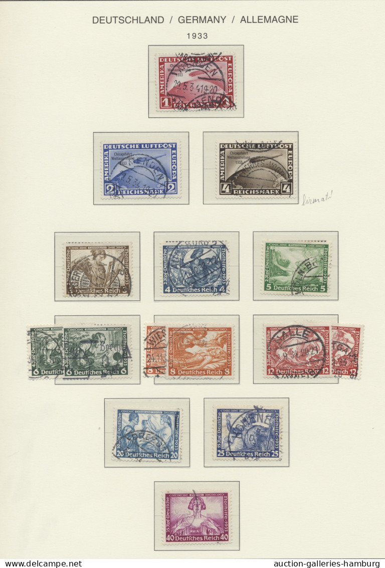 Deutsches Reich: 1872-1945, */o, gut ausgebaute Sammlung in zwei Vordruckalben,