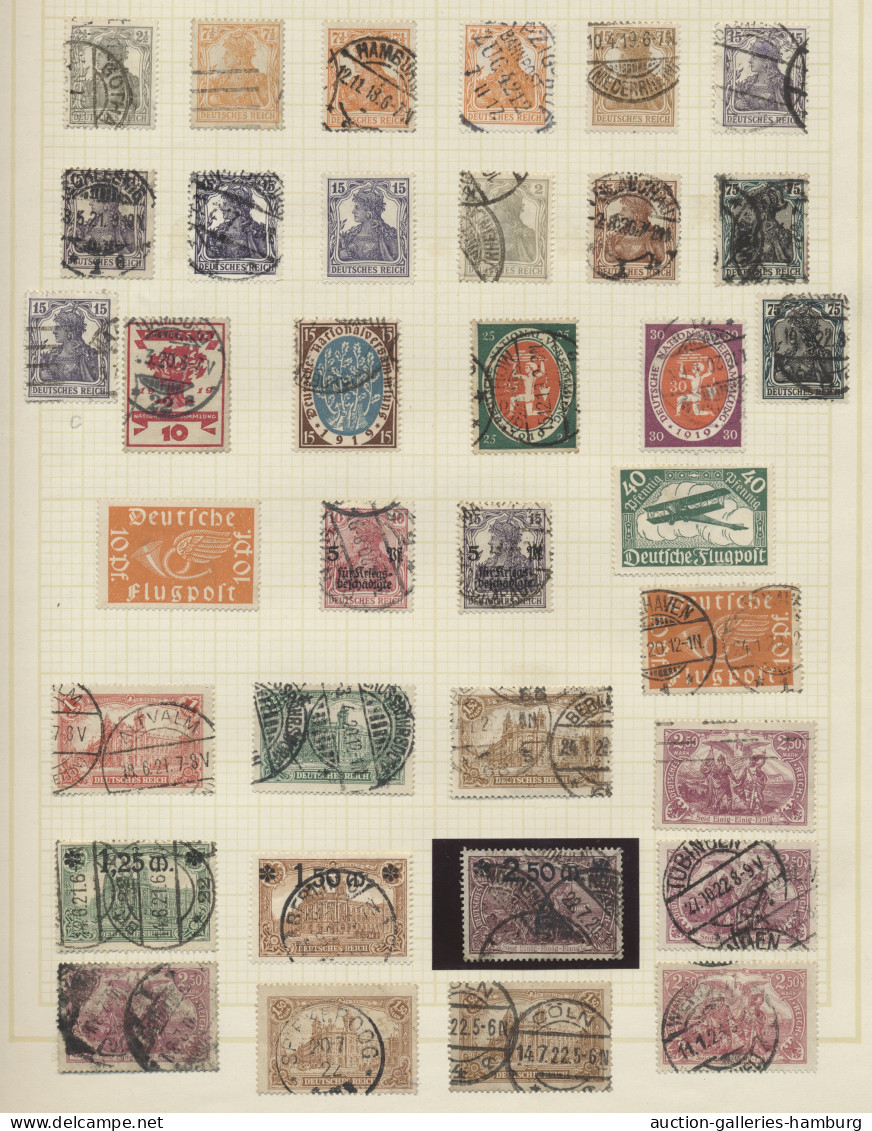 Deutsches Reich: 1872-1945, überwiegend Gestempelte Sammlung Ab Brustschilden In - Collections