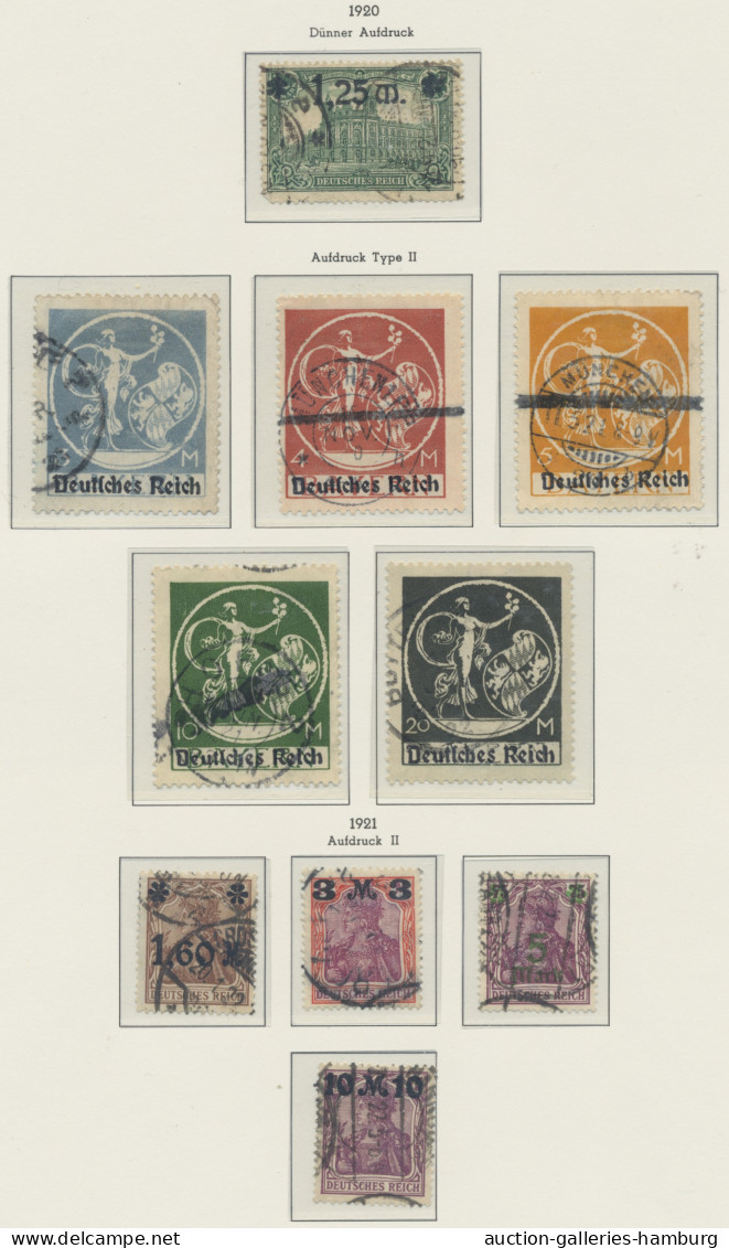 Deutsches Reich: 1872-1932, überwiegend gestempelte Sammlung in einem Leuchtturm