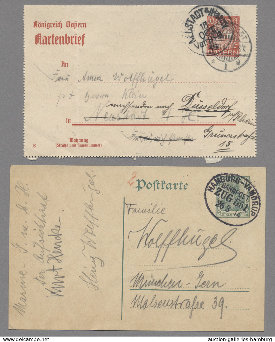 Deutsches Reich: 1914-1925, Partie Von 55 Belegen Mit U.a. Bedarf, Einzel- Und M - Colecciones