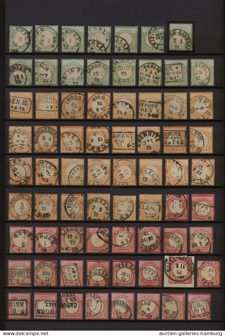 Deutsches Reich - Brustschild: 1872/1875, Saubere Gestempelte Sammlung Von Ca. 4 - Collections