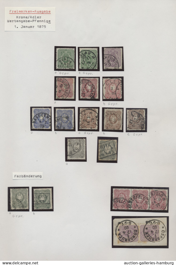 Deutsches Reich - Pfennige: 1875-1880, Kleine Gestempelte Farbstudie Der Pfennig - Collections