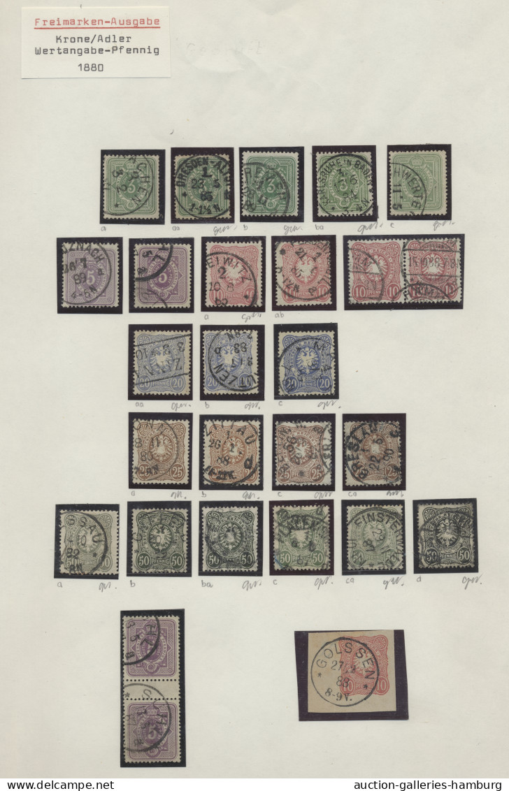 Deutsches Reich - Pfennige: 1875-1880, Kleine Gestempelte Farbstudie Der Pfennig - Sammlungen