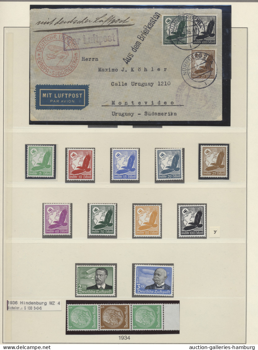 Deutsches Reich - 3. Reich: 1933-1945, überwiegend Postfrisch Und Ungebraucht Ge - Lettres & Documents