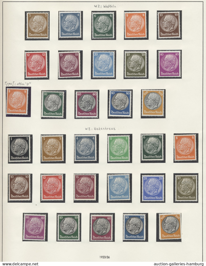 Deutsches Reich - 3. Reich: 1933-1945, Sammlung In SAFE-Ringbinder, Sowohl Geste - Used Stamps