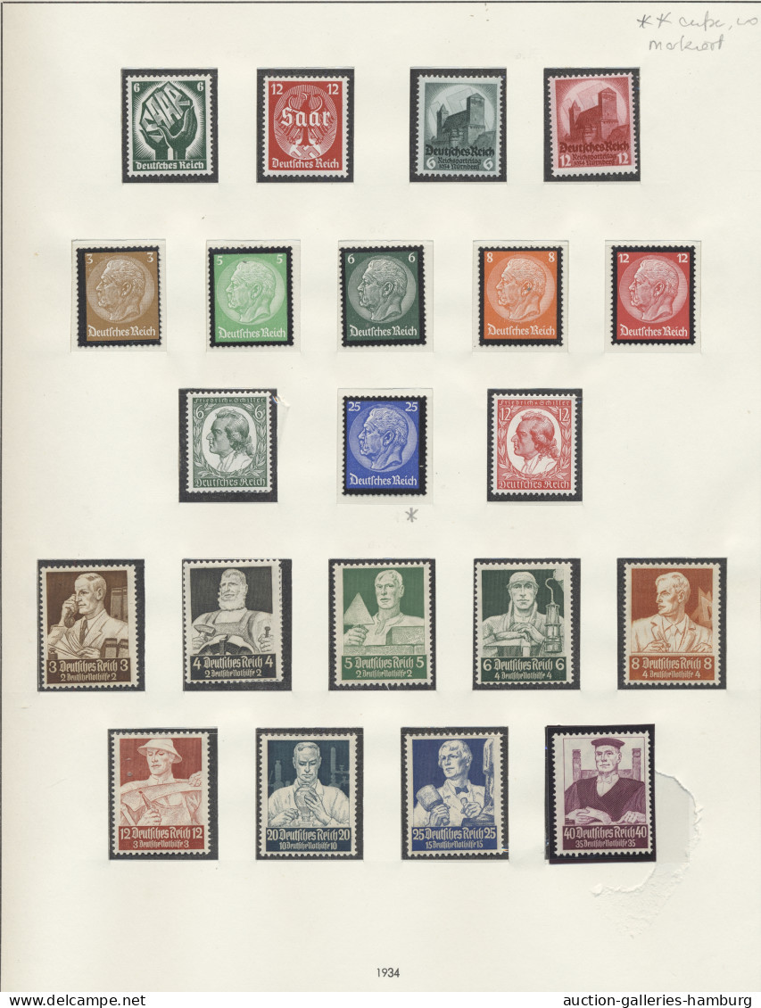 Deutsches Reich - 3. Reich: 1933-1945, Sammlung In SAFE-Ringbinder, Sowohl Geste - Used Stamps