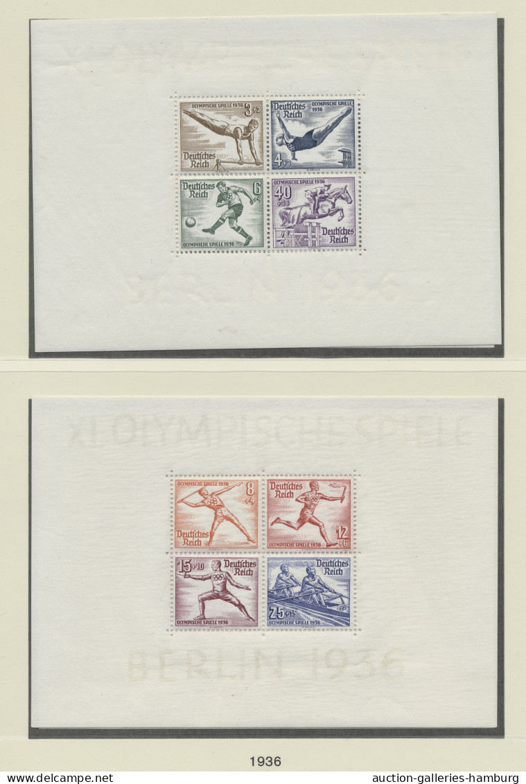 Deutsches Reich - 3. Reich: 1933-1945, Sammlung In Zwei Vordruckbänden, Mit Lück - Used Stamps