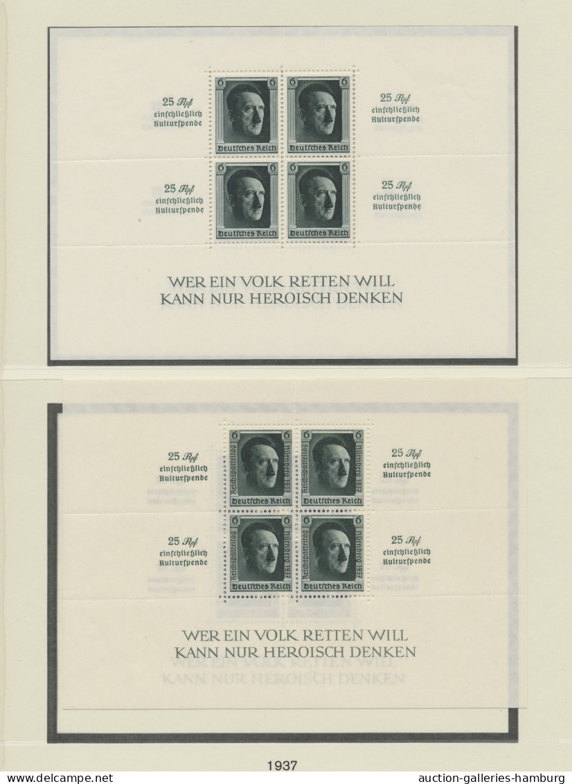 Deutsches Reich - 3. Reich: 1933-1945, Sammlung In Zwei Vordruckbänden, Mit Lück - Oblitérés