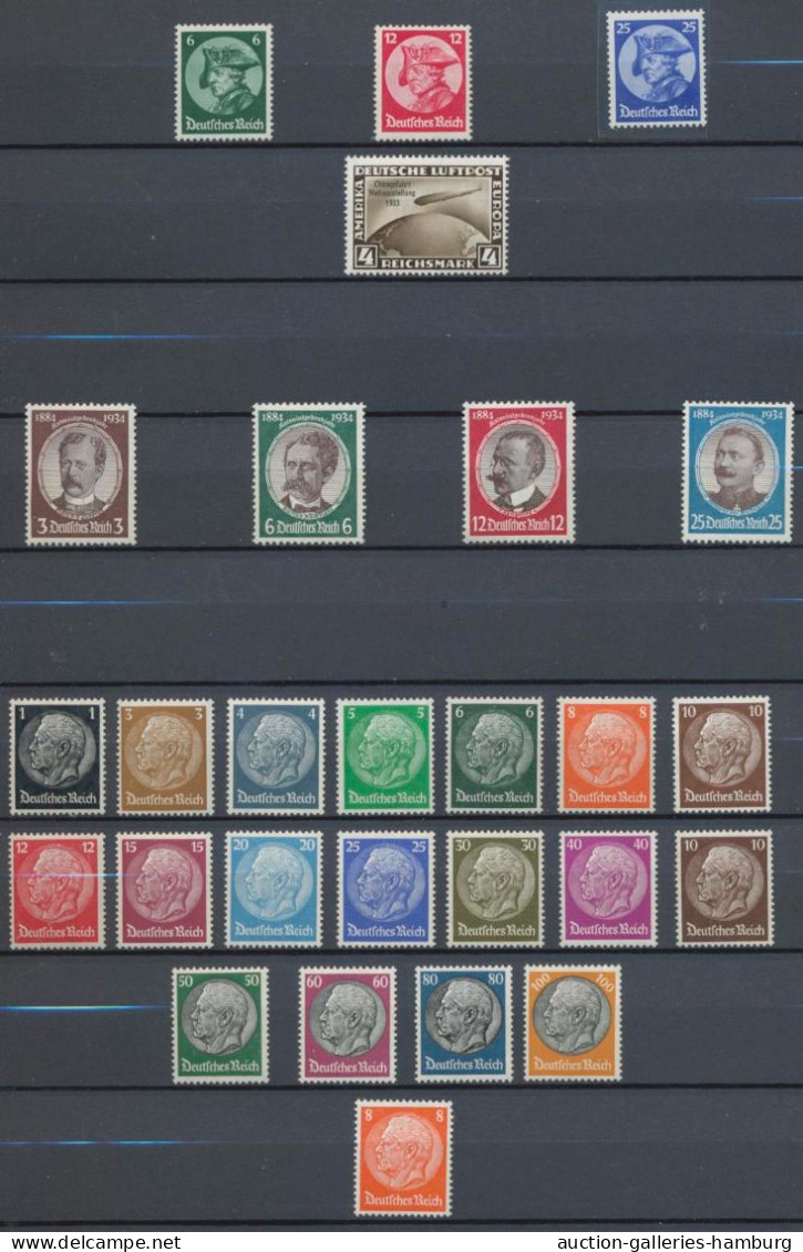 Deutsches Reich - 3. Reich: 1933-1941, Postfrische Sammlung Ab Mi.-Nr. 479-481 M - Unused Stamps