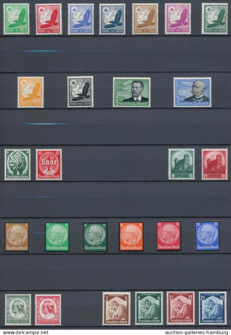 Deutsches Reich - 3. Reich: 1933-1941, Postfrische Sammlung Ab Mi.-Nr. 479-481 M - Unused Stamps